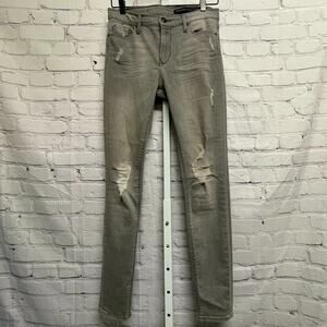 BLACK ORCHID - Distressed Grey Skinny Jeans